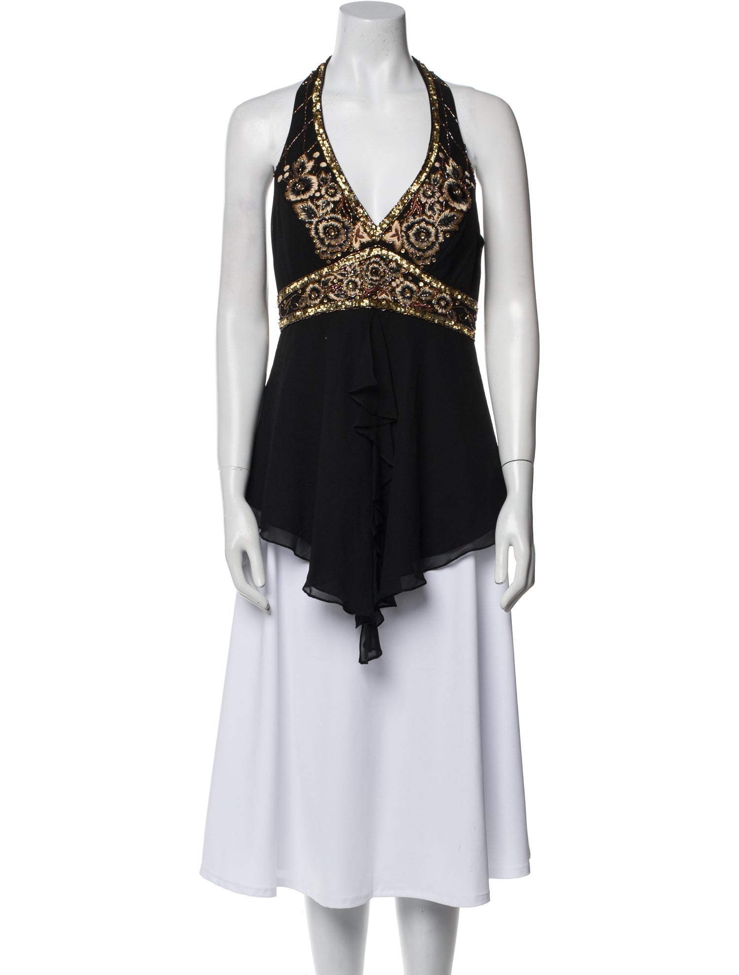 Sue Wong Silk V-Neck Tunic