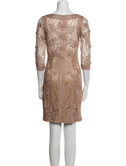 Sue Wong Bateau Neckline Mini Dress