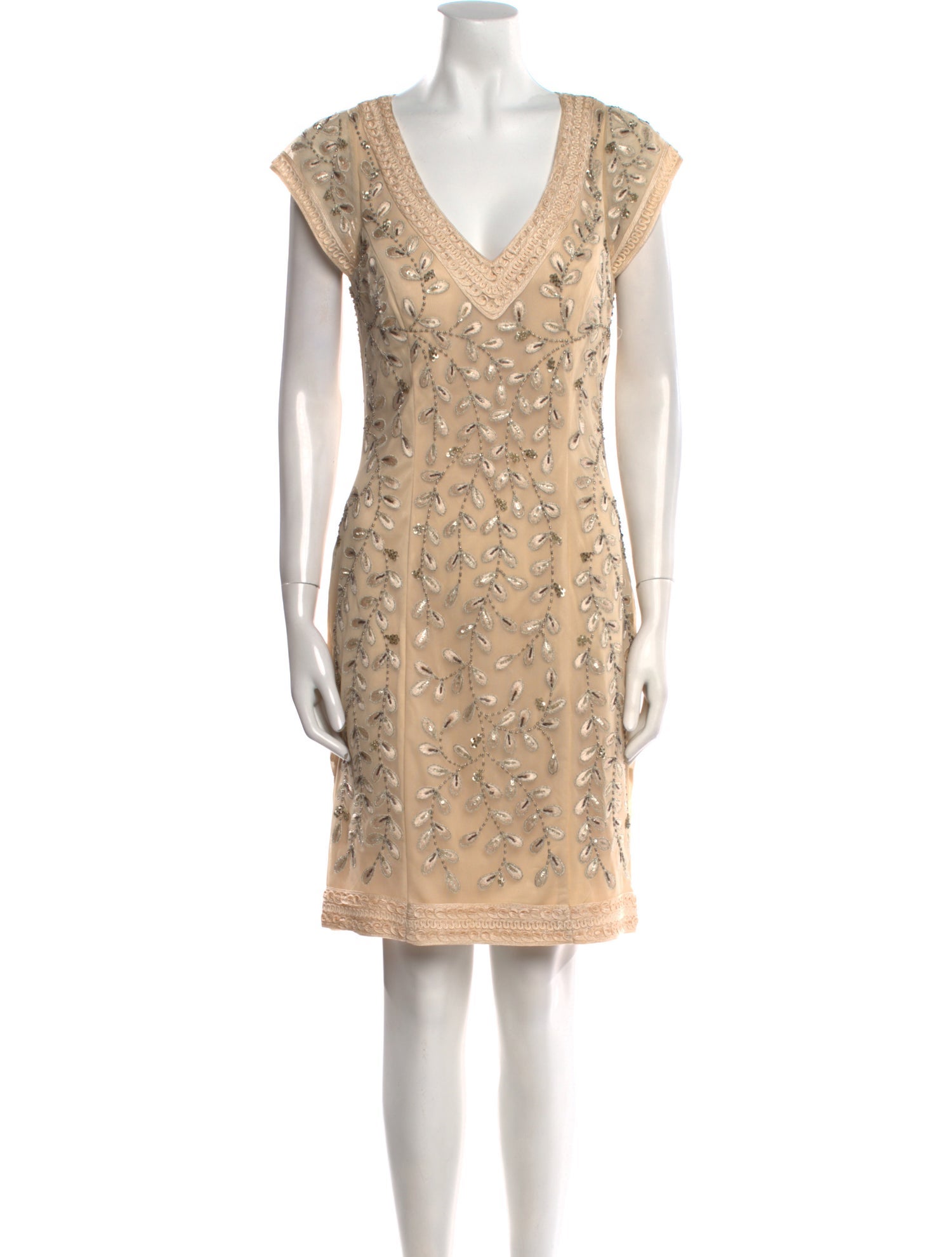 Sue Wong Printed Knee-Length Dress w/ Tags