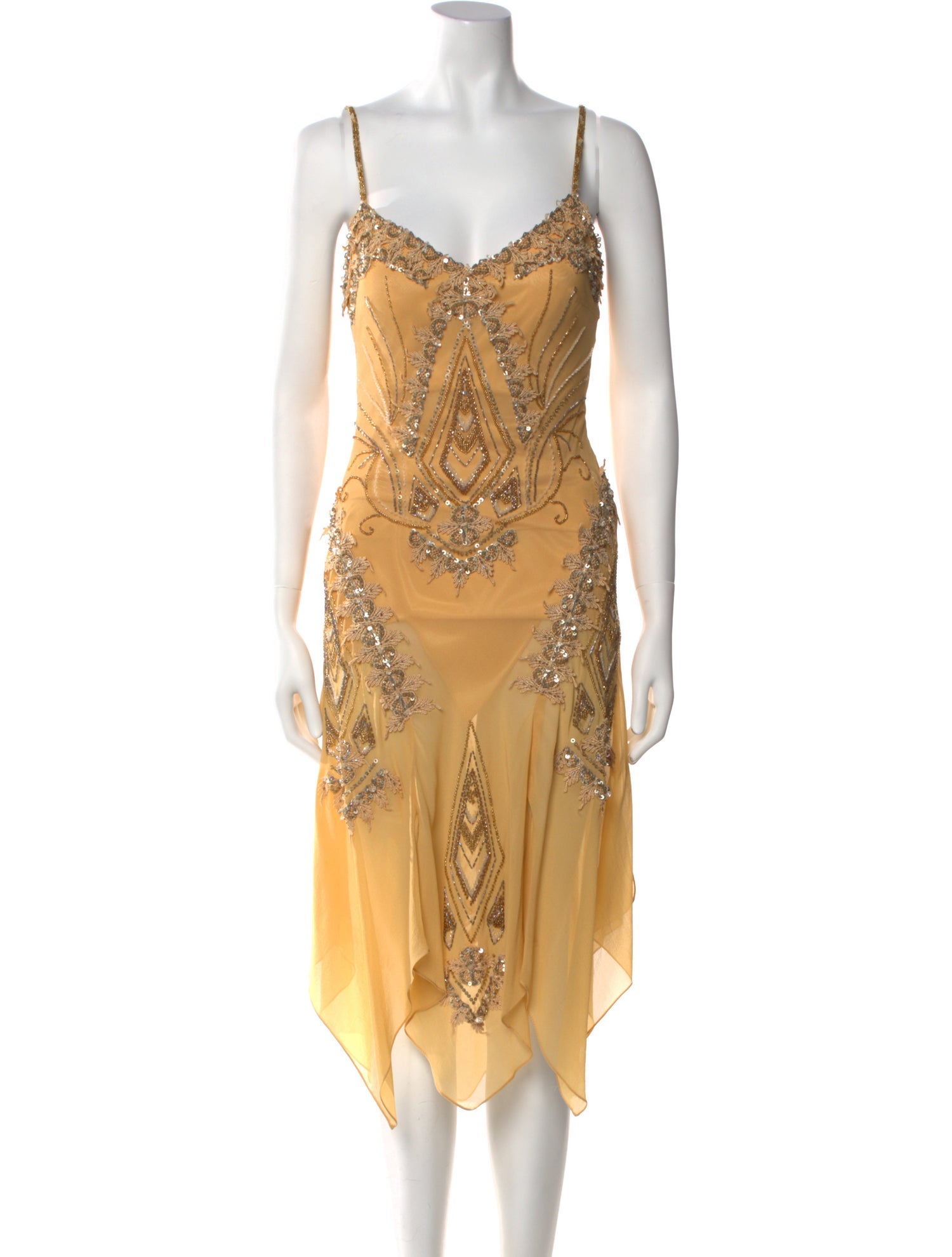 Sue Wong Silk Knee-Length Dress