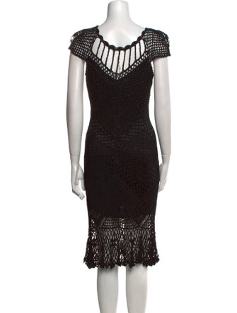 Sue Wong Lace Pattern Knee-Length Dress