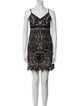 Sue Wong Lace Pattern Mini Dress