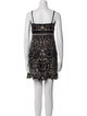 Sue Wong Lace Pattern Mini Dress