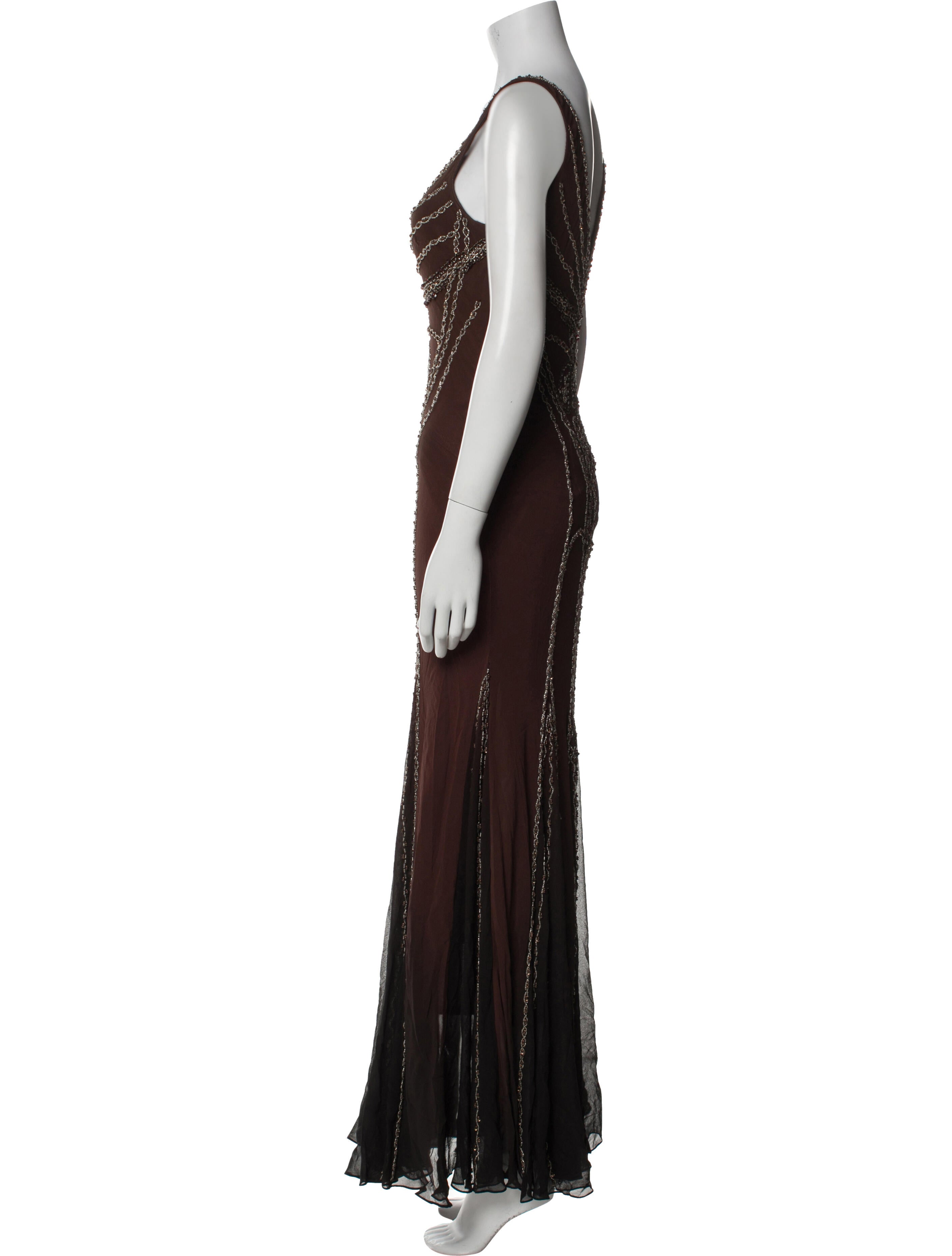 Sue Wong Silk Long Dress