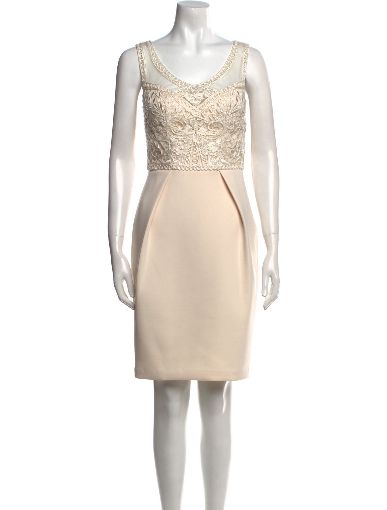 Sue Wong Scoop Neck Knee-Length Dress w/ Tags