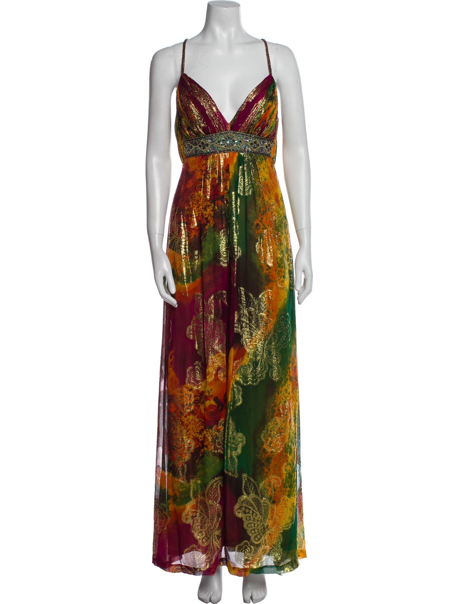 Sue Wong Silk Long Dress