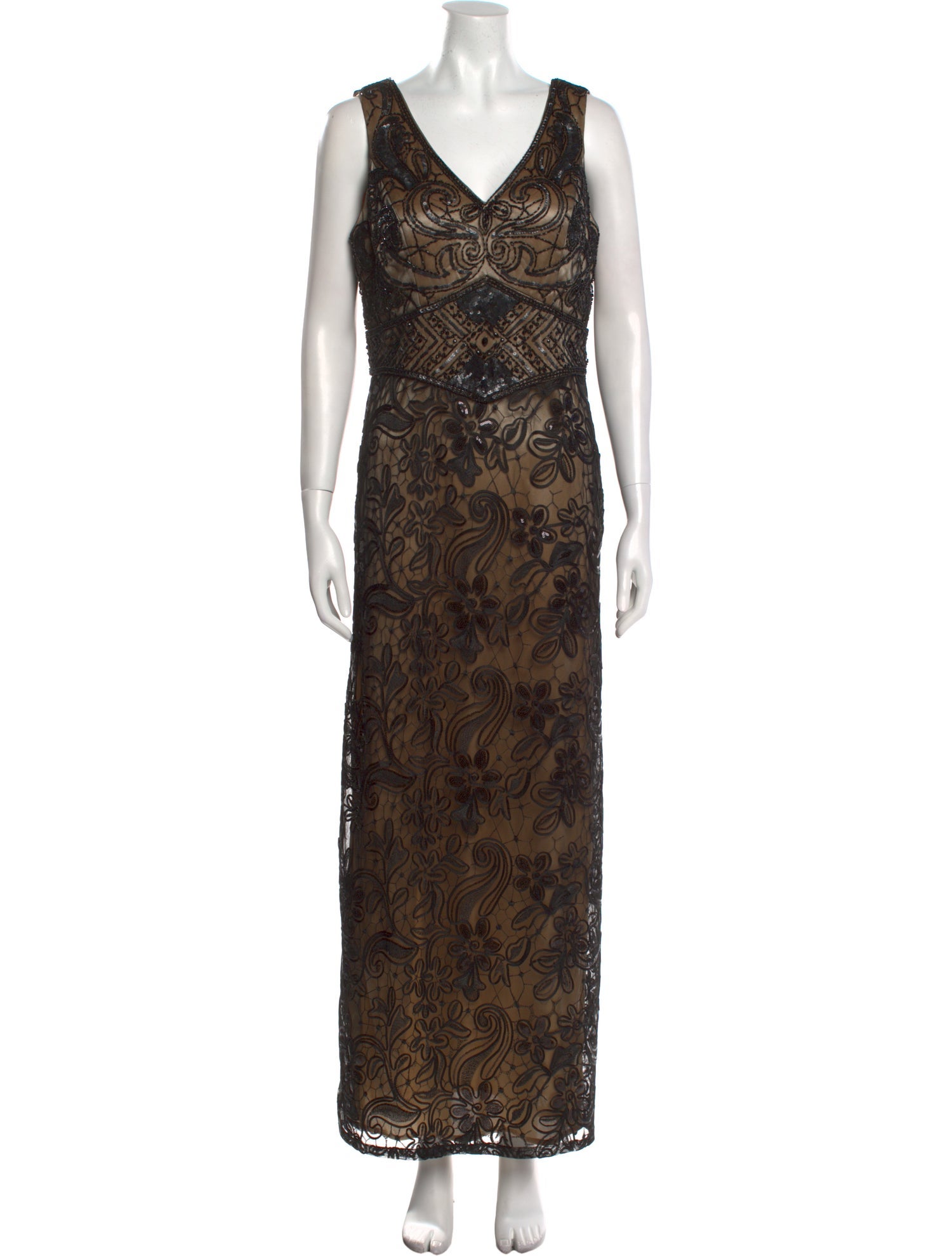 Sue Wong Printed Long Dress