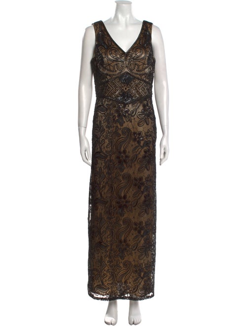Sue Wong Printed Long Dress