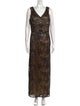 Sue Wong Printed Long Dress