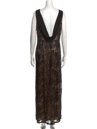 Sue Wong Printed Long Dress
