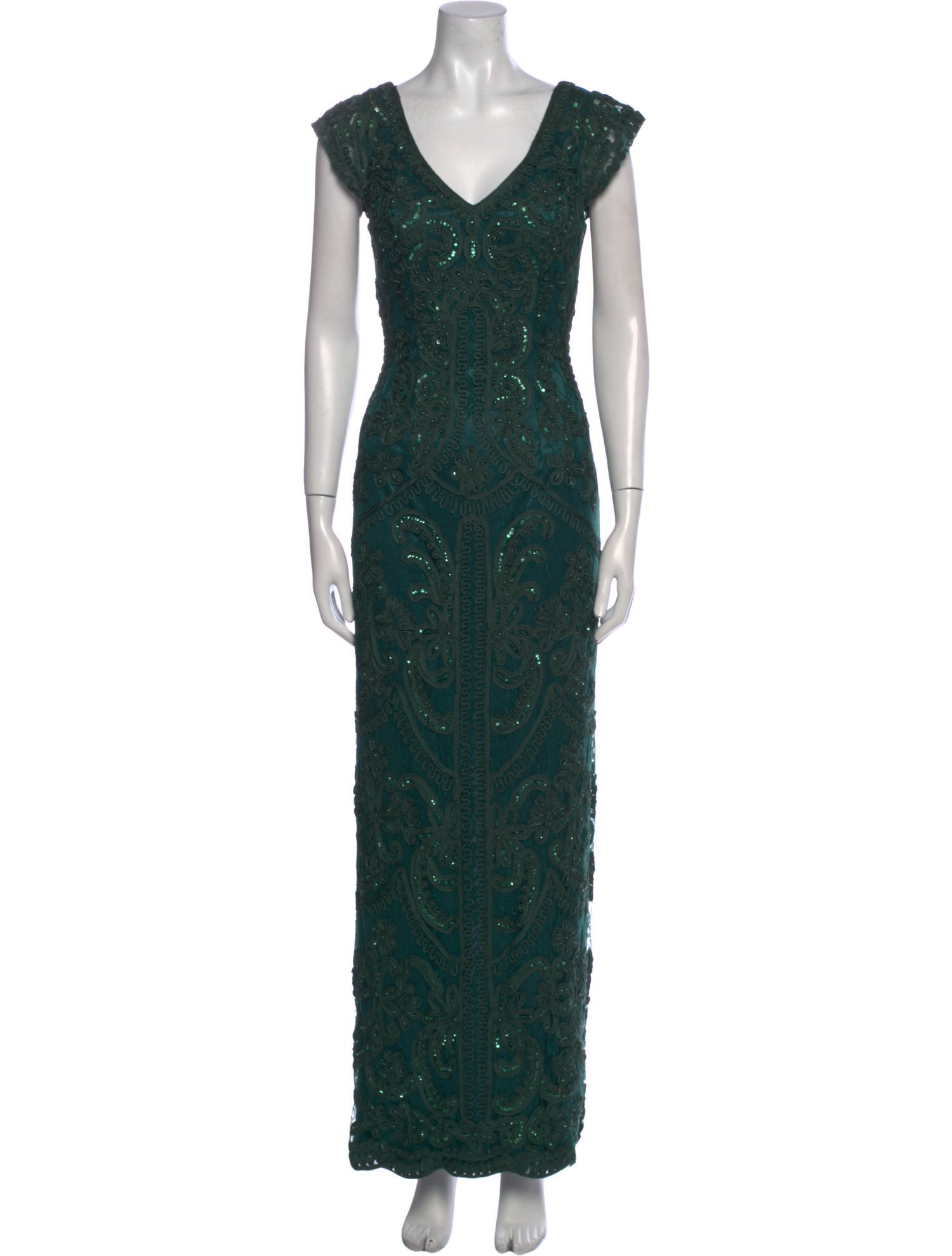 Sue Wong V-Neck Long Dress