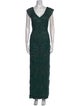 Sue Wong V-Neck Long Dress