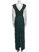 Sue Wong V-Neck Long Dress
