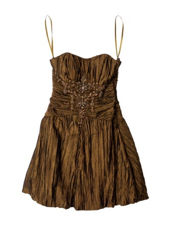 Sue Wong Square Neckline Mini Dress