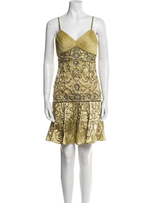 Sue Wong Patterned Mini Dress