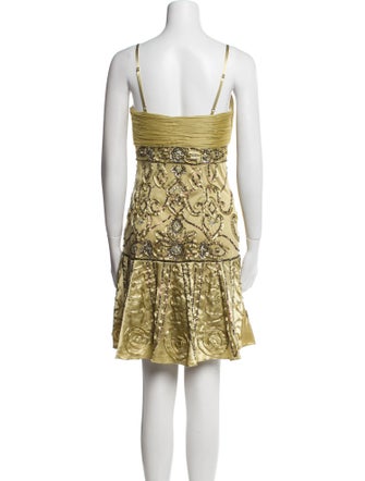 Sue Wong Patterned Mini Dress