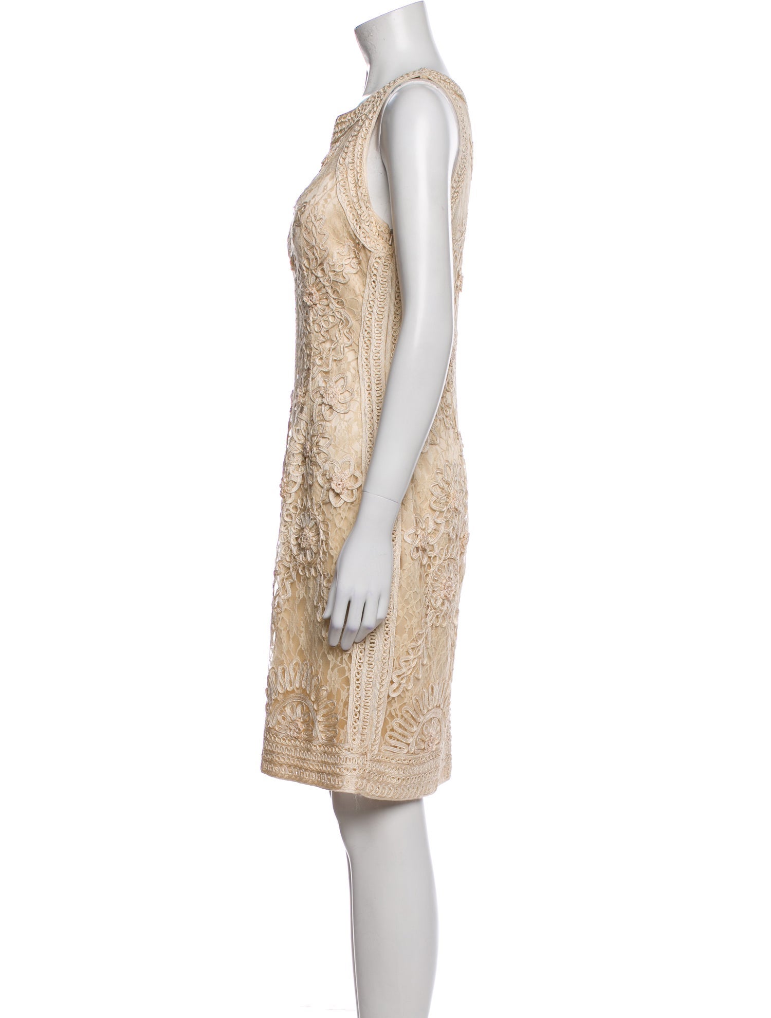 Sue Wong Scoop Neck Mini Dress