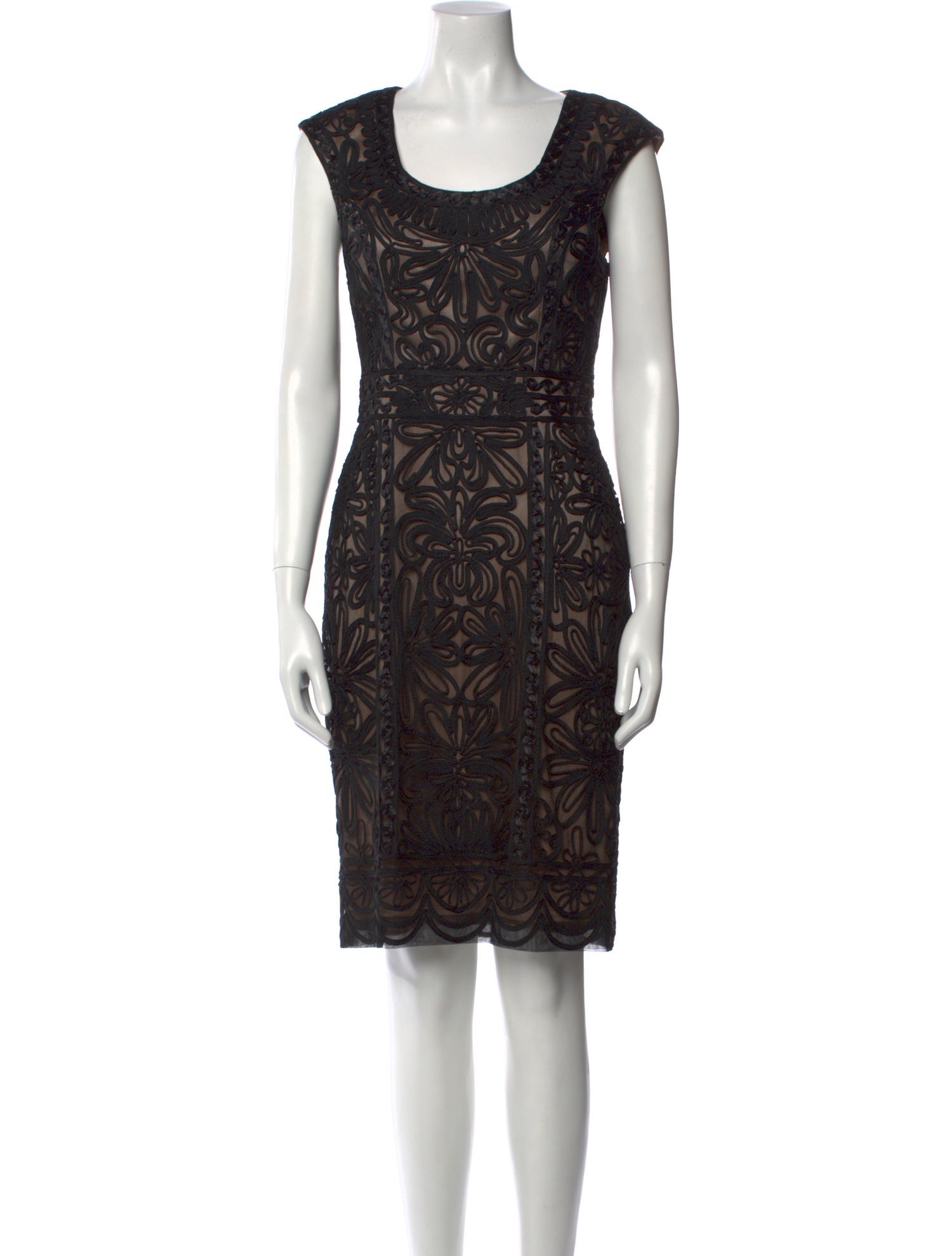 Sue Wong Printed Knee-Length Dress