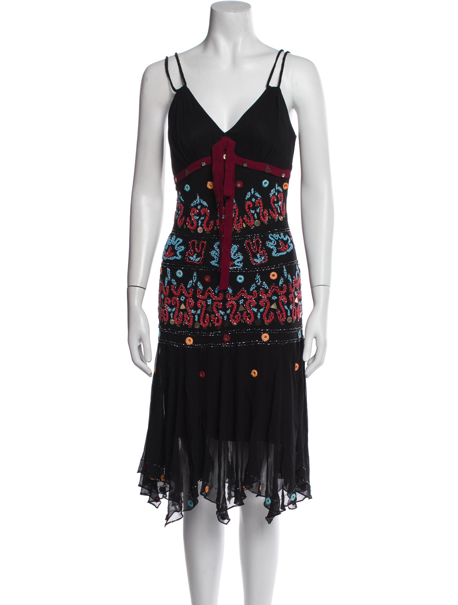 Sue Wong Silk Midi Length Dress