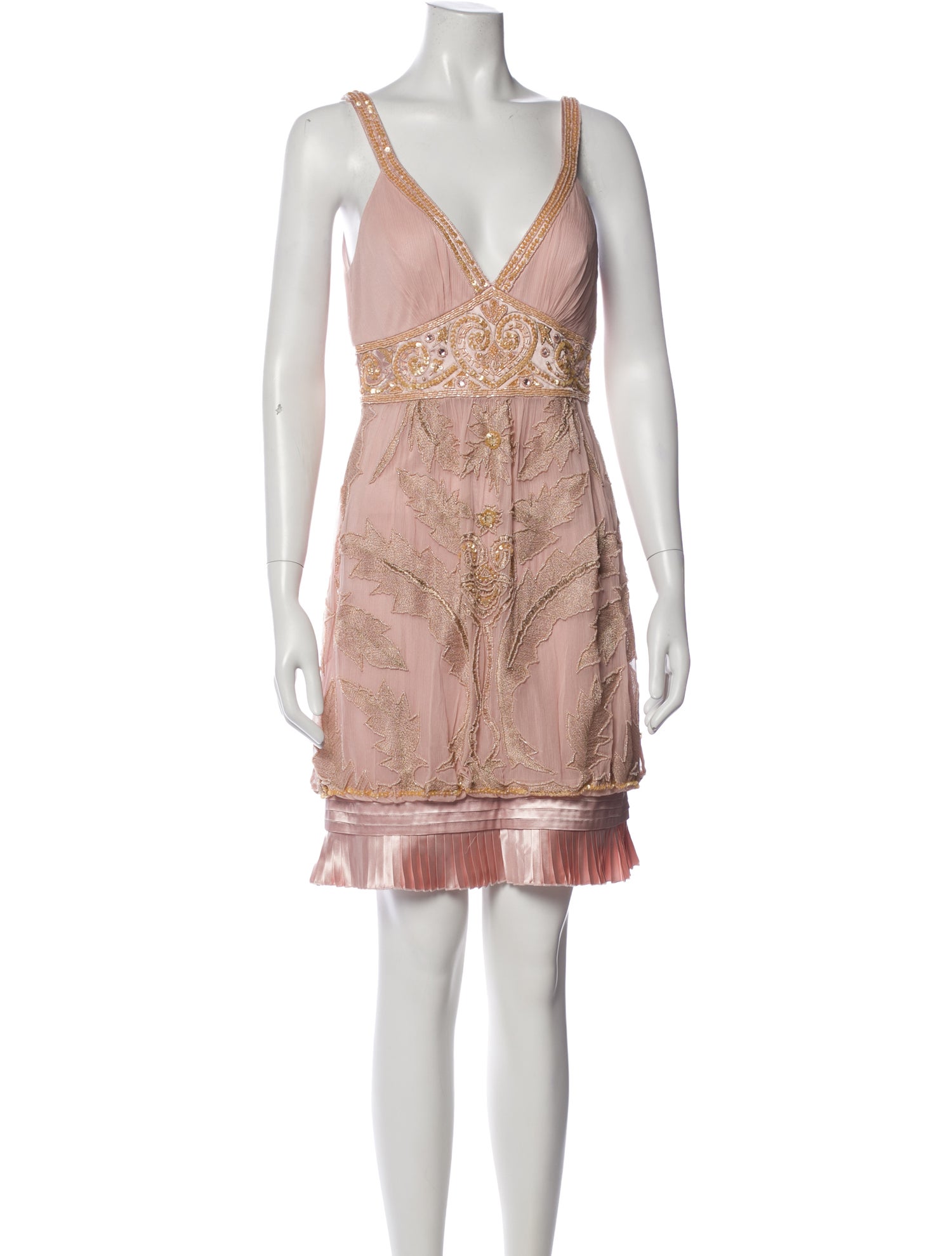 sue wong beaded silk dress Vintage Y2K Blush Mauve Beaded Silk Chiffon Dress by Sue Wong / S – Xtabay  Vintage