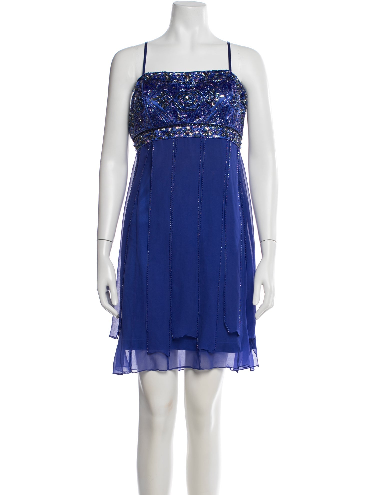 white christmas dresses Sue Wong - N4100 Sleeveless Tiered Ruffle Cocktail Dress 0 / Champagne