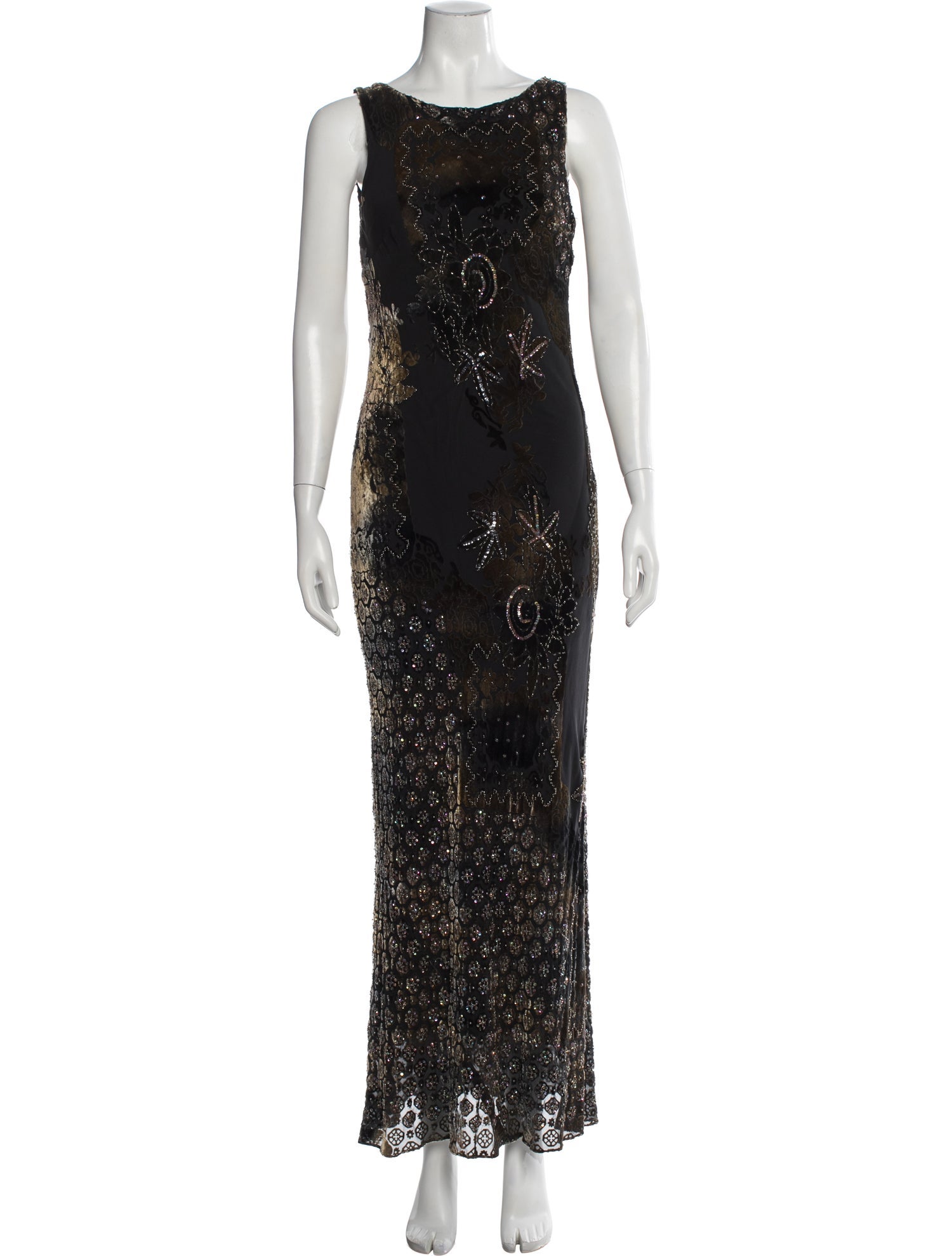 Sue Wong Patterned Long Dress