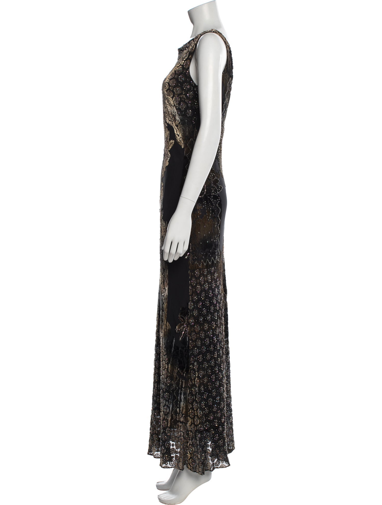 Sue Wong Patterned Long Dress