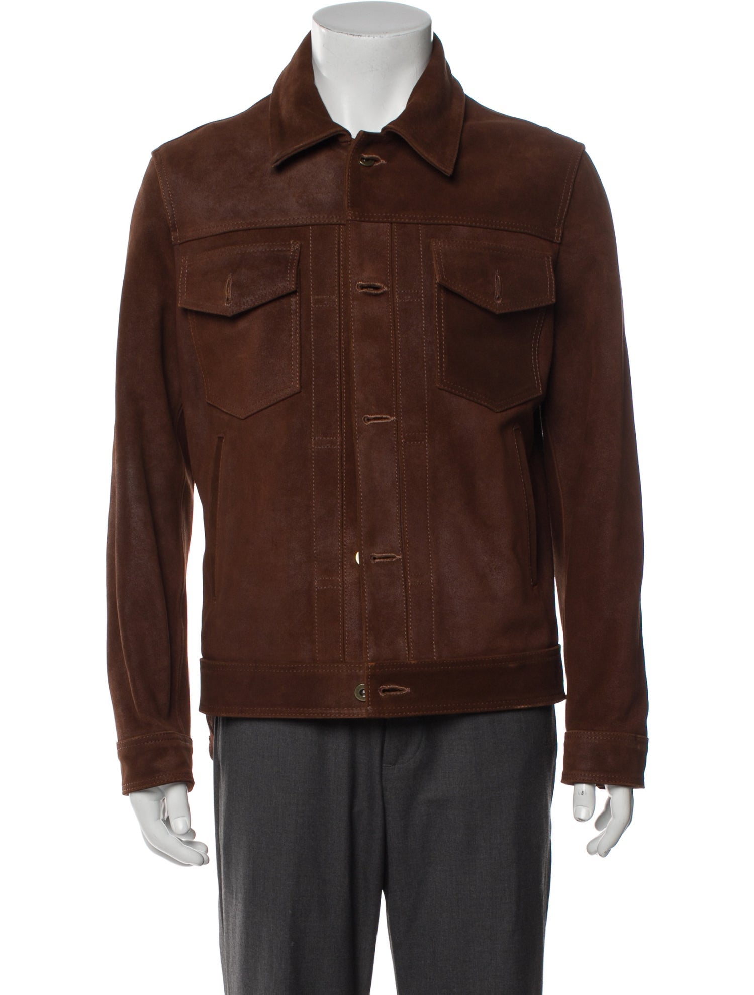 Satchel & Page Calf Leather Trucker Jacket