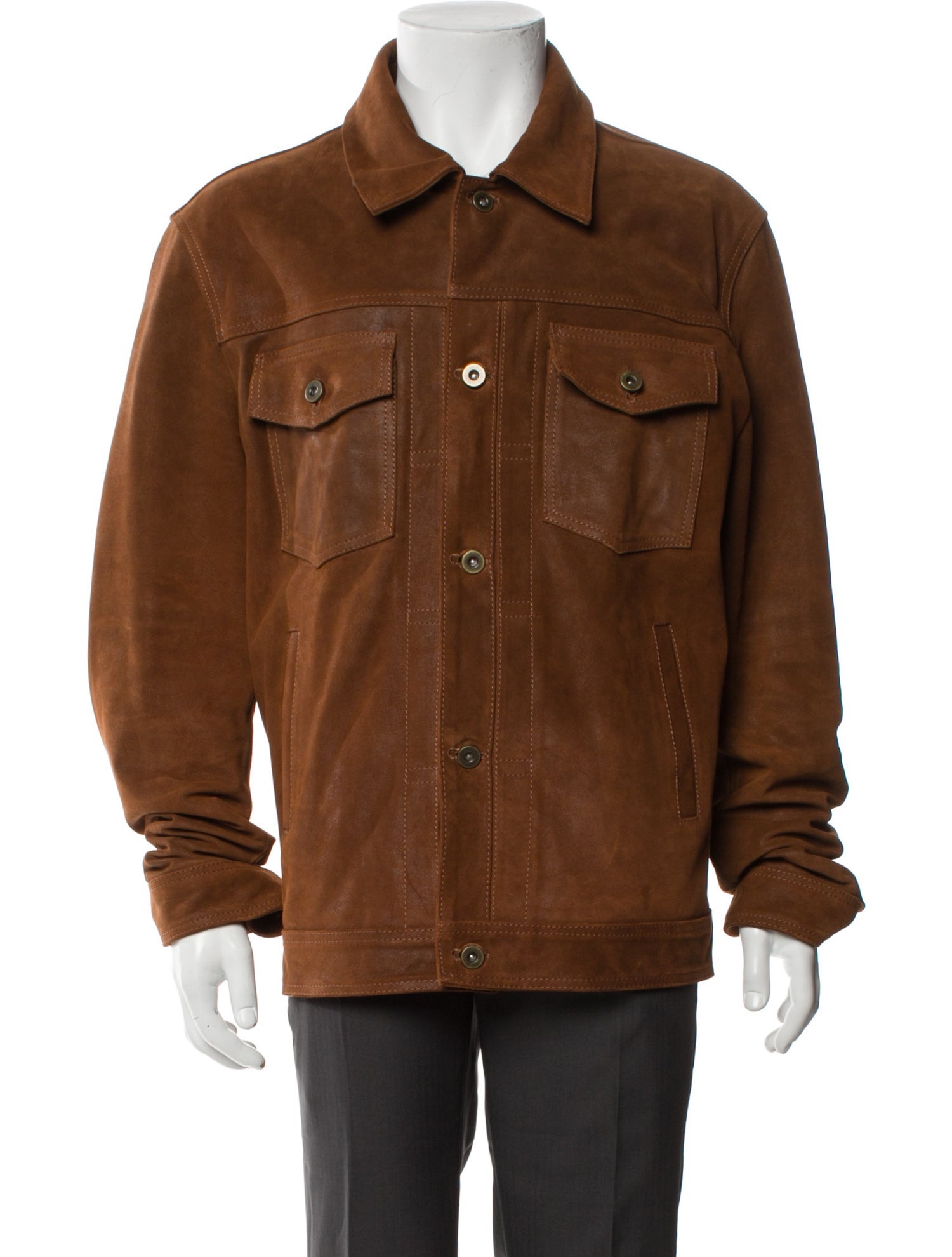 Satchel & Page Calf Leather Trucker Jacket