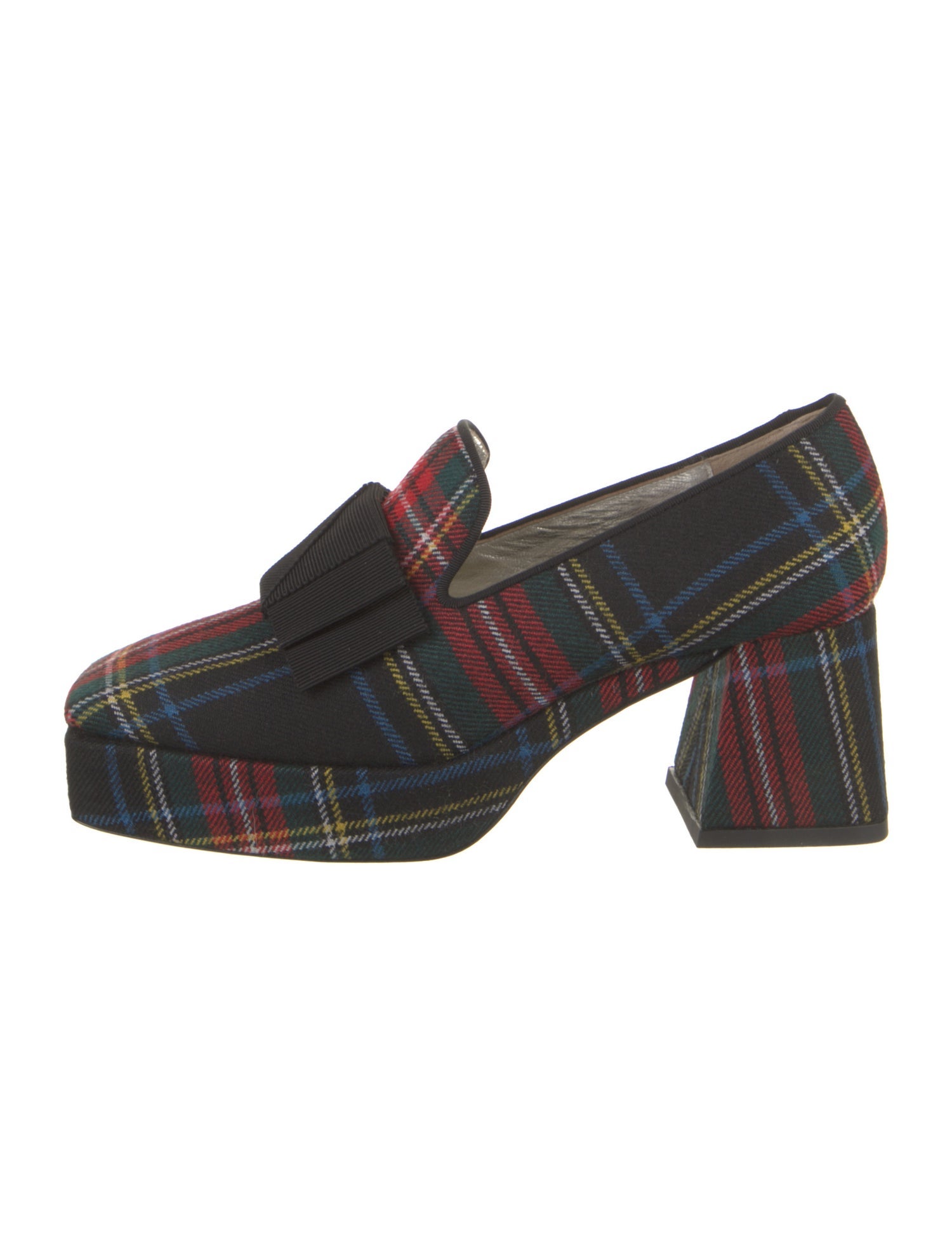 Suzanne Rae Canvas Plaid Print Pumps w/ Tags