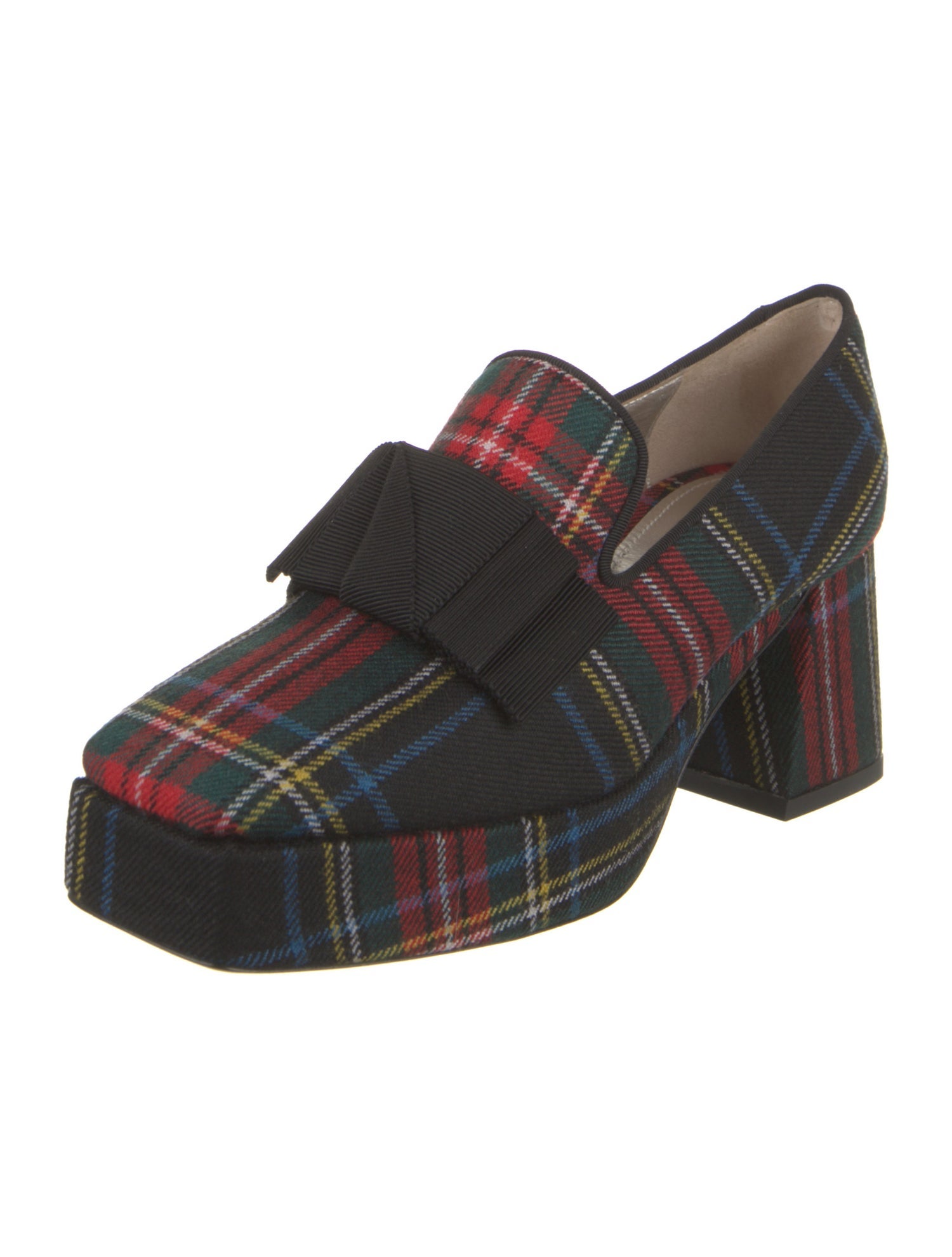 Suzanne Rae Canvas Plaid Print Pumps w/ Tags