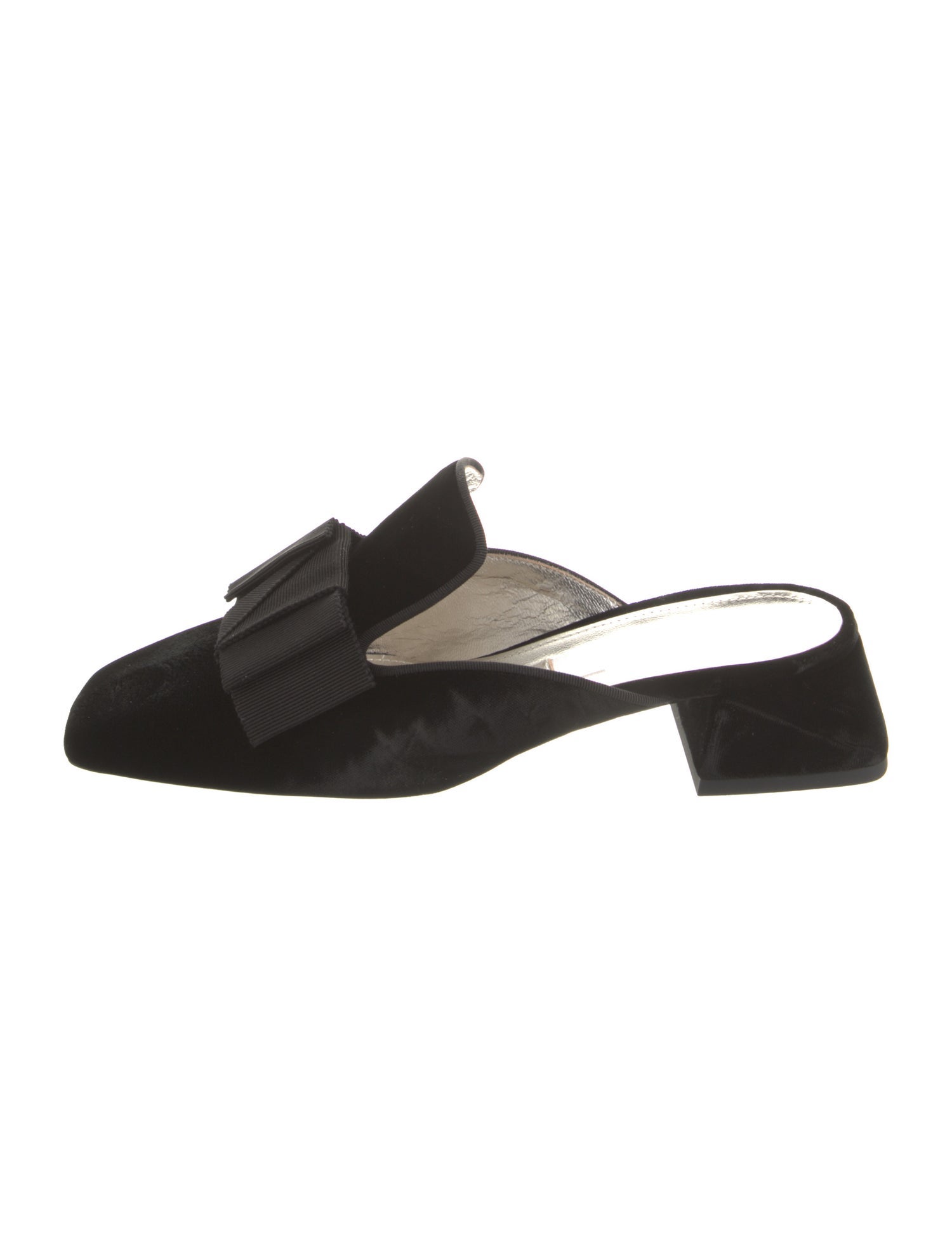 Suzanne Rae Velvet Grosgrain Trim Mules w/ Tags