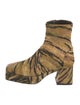 Suzanne Rae Canvas Animal Print Sock Boots