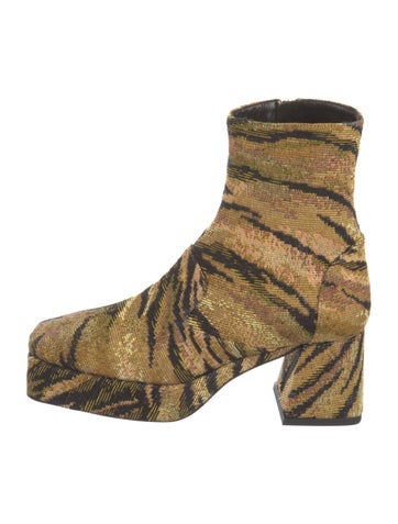 Suzanne Rae Boots Canvas Animal Print Sock 6