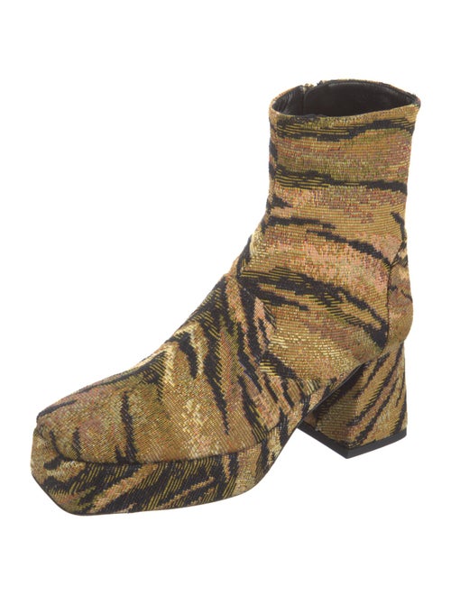 Suzanne Rae Canvas Animal Print Sock Boots