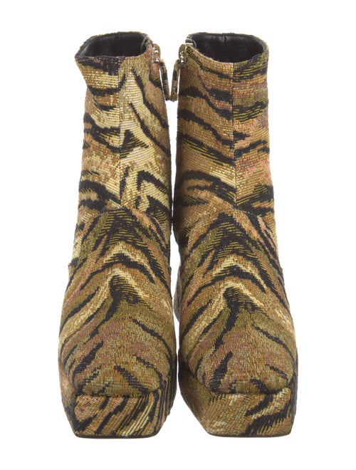 Suzanne Rae Canvas Animal Print Sock Boots