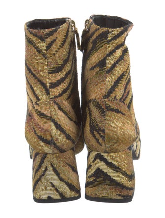 Suzanne Rae Canvas Animal Print Sock Boots