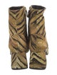 Suzanne Rae Canvas Animal Print Sock Boots