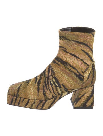 Suzanne Rae Boots Canvas Animal Print Sock 6