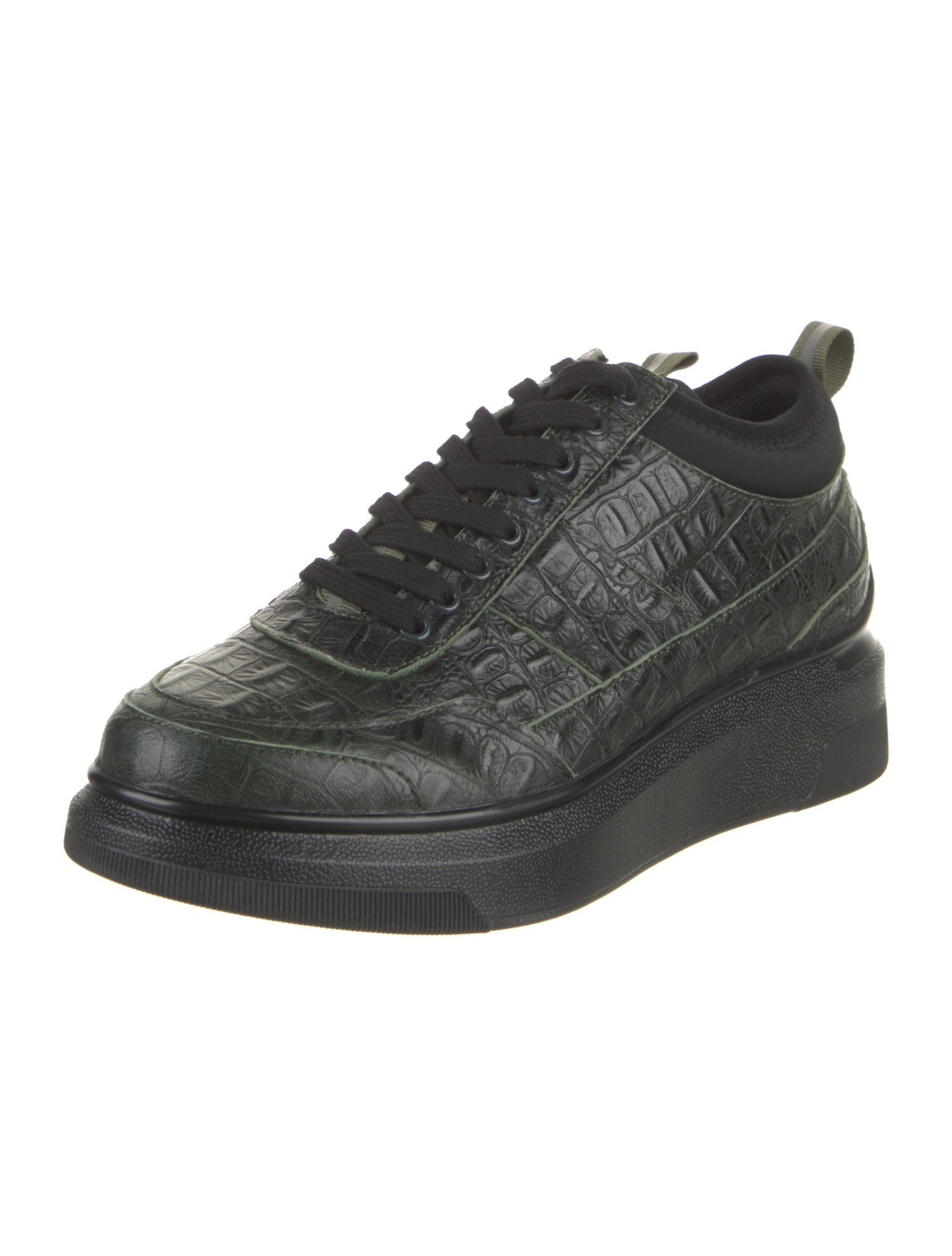 Suzanne Rae Embossed Leather Sneakers