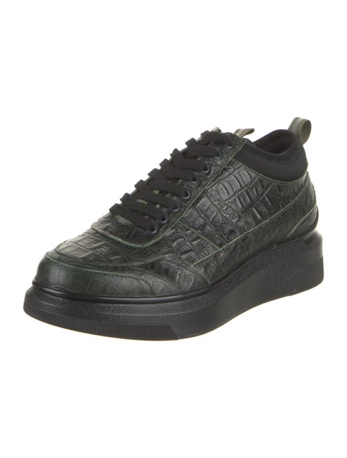 Suzanne Rae Embossed Leather Sneakers