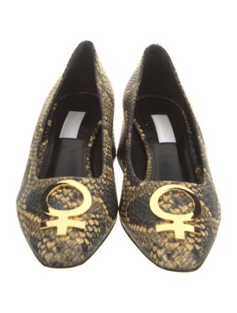 Suzanne Rae Embossed Leather Animal Print Pumps