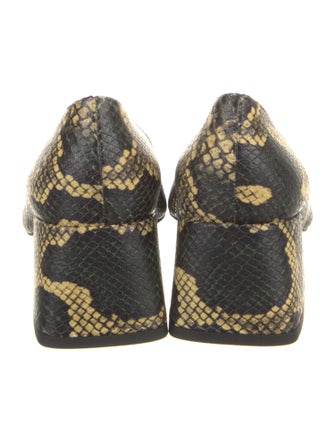 Suzanne Rae Embossed Leather Animal Print Pumps