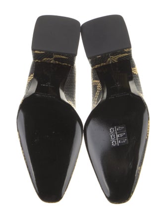 Suzanne Rae Embossed Leather Animal Print Pumps