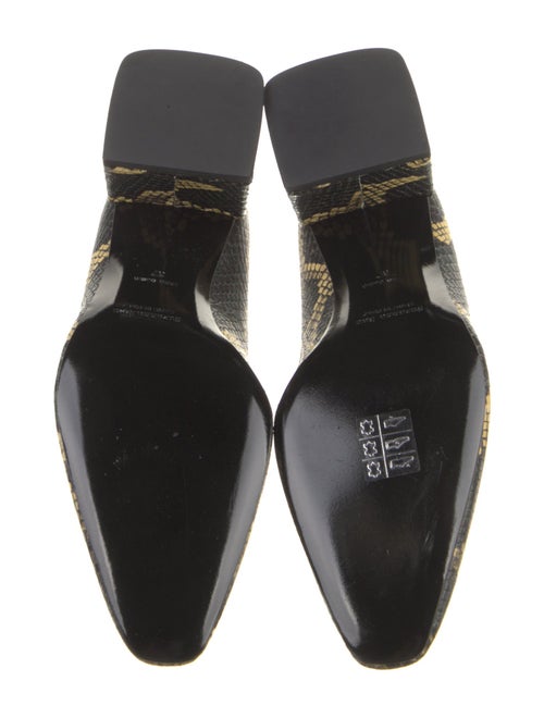 Suzanne Rae Embossed Leather Animal Print Pumps