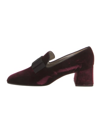 Suzanne Rae Velvet Grosgrain Trim Pumps