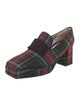 Suzanne Rae Plaid Print Bow Accents Pumps