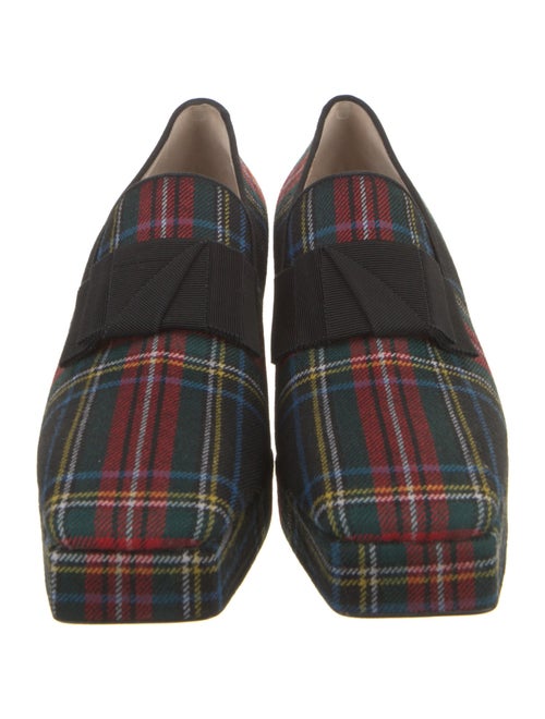 Suzanne Rae Plaid Print Bow Accents Pumps