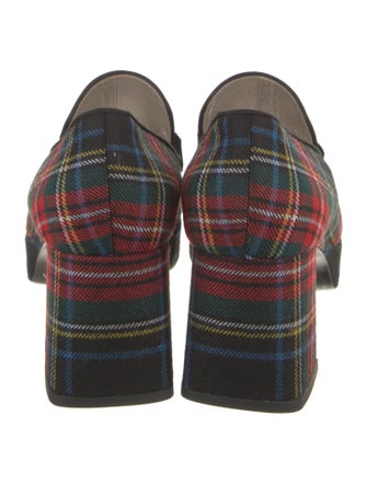 Suzanne Rae Plaid Print Bow Accents Pumps