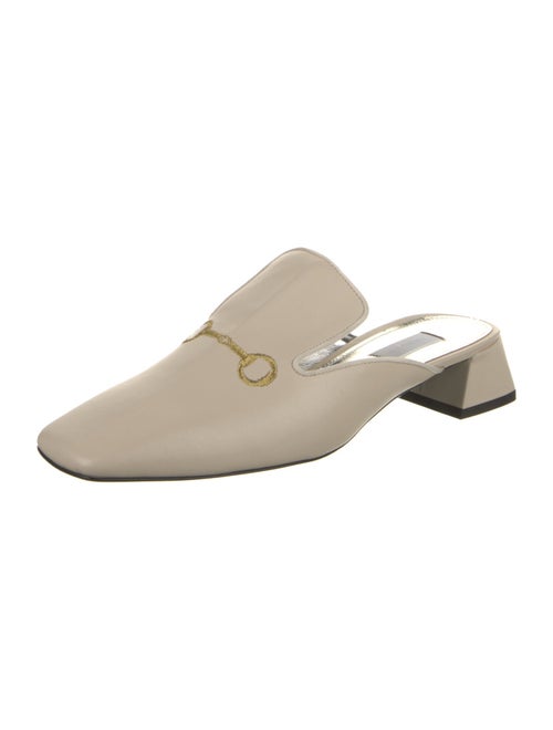 Suzanne Rae Leather Embroidered Accent Mules